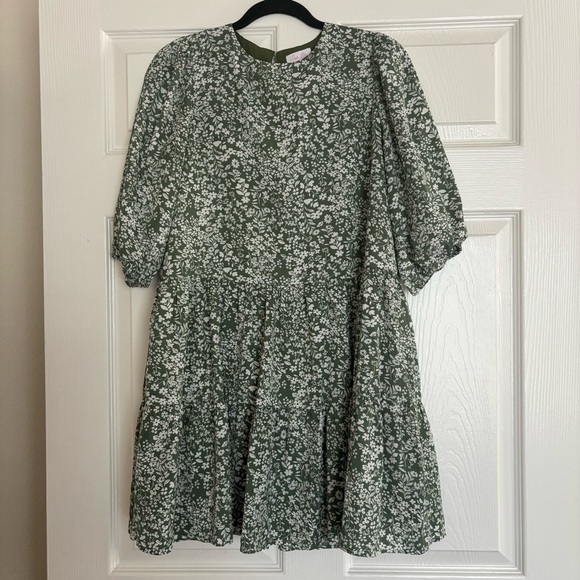 Pink Lily Dresses & Skirts - Pink Lily Green and White Floral Dress